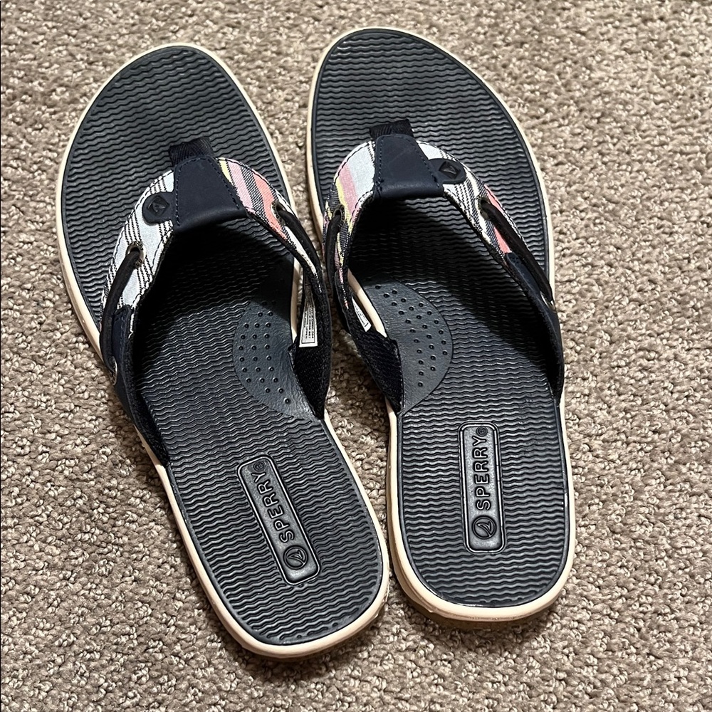 Sperry Women's Seafish Navy and Multicolor Sandals